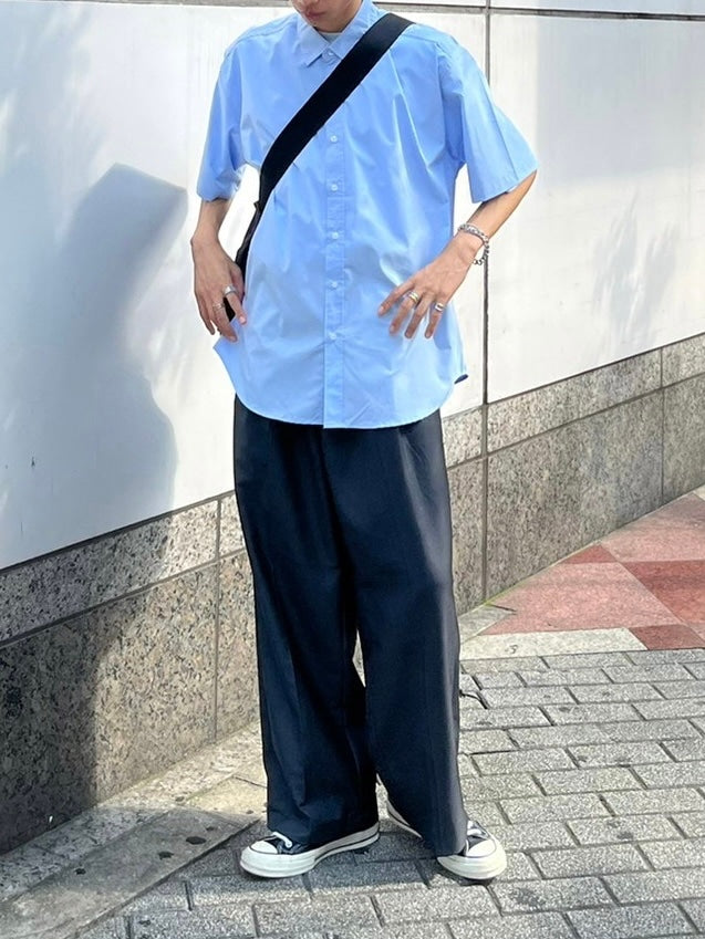 受注制【Chikashitsu +】wide tuck slacks (3color)