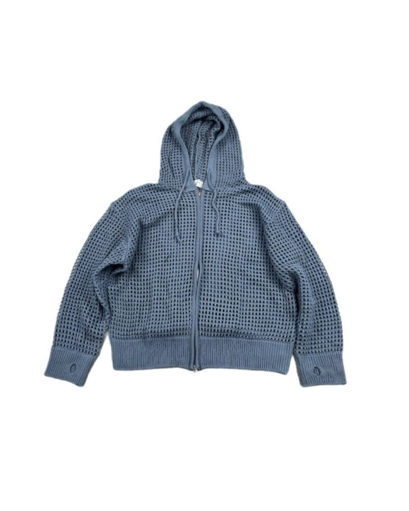 受注制【Chikashitsu +】mesh zip hoodie (5color) / 【チカシツプラス】メッシュ長袖ジップパーカー