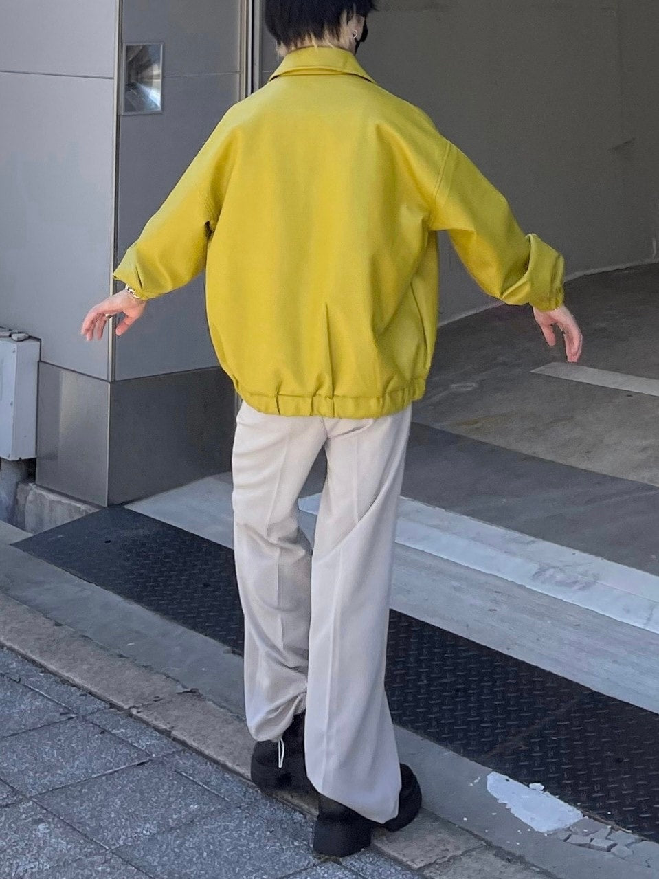 受注制【Chikashitsu +】leather blouson (3color)