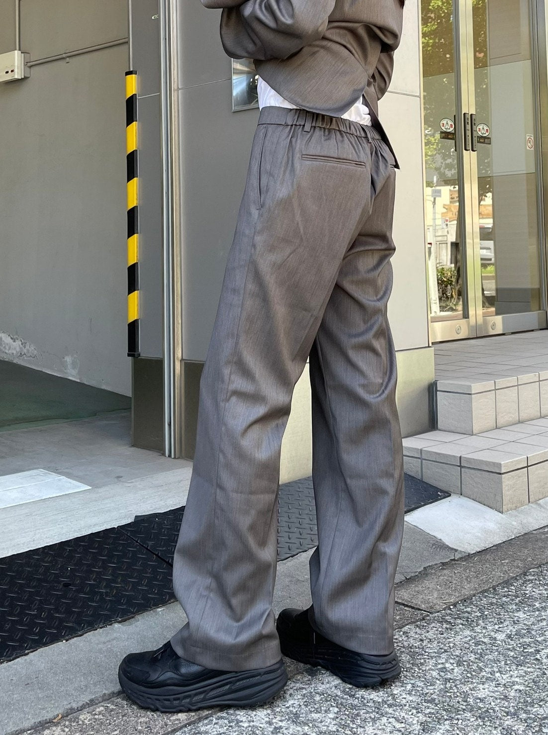 【Chikashitsu +】set up straight slacks (4color)