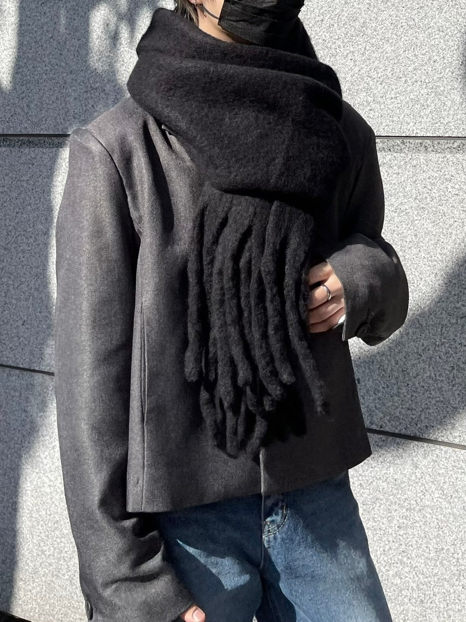 受注制【Chikashitsu +】volume color muffler (6color)