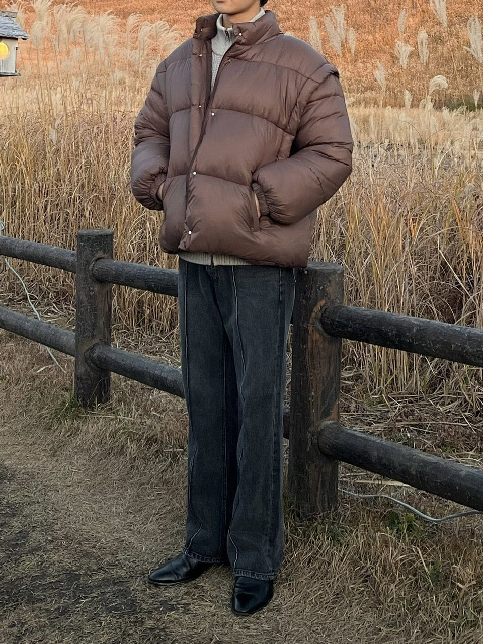 受注制【Chikashitsu +】2way padding jacket (4color)