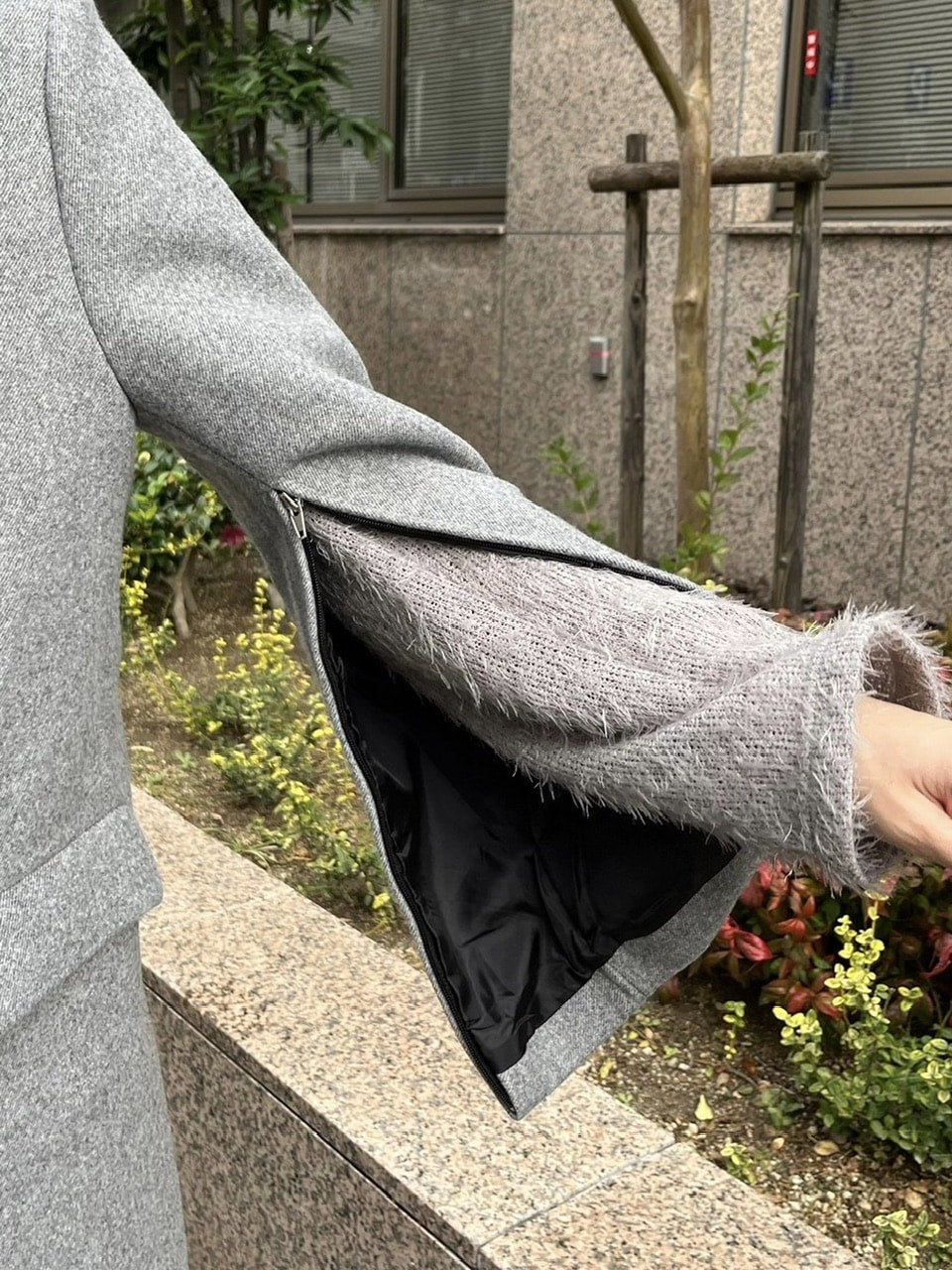 受注制【Chikashitsu +】arm zip gentleman coat (2color)