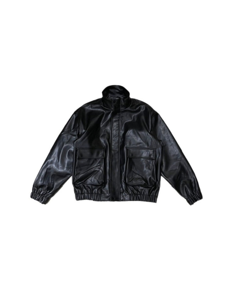 受注制【Chikashitsu +】leather bomber jacket