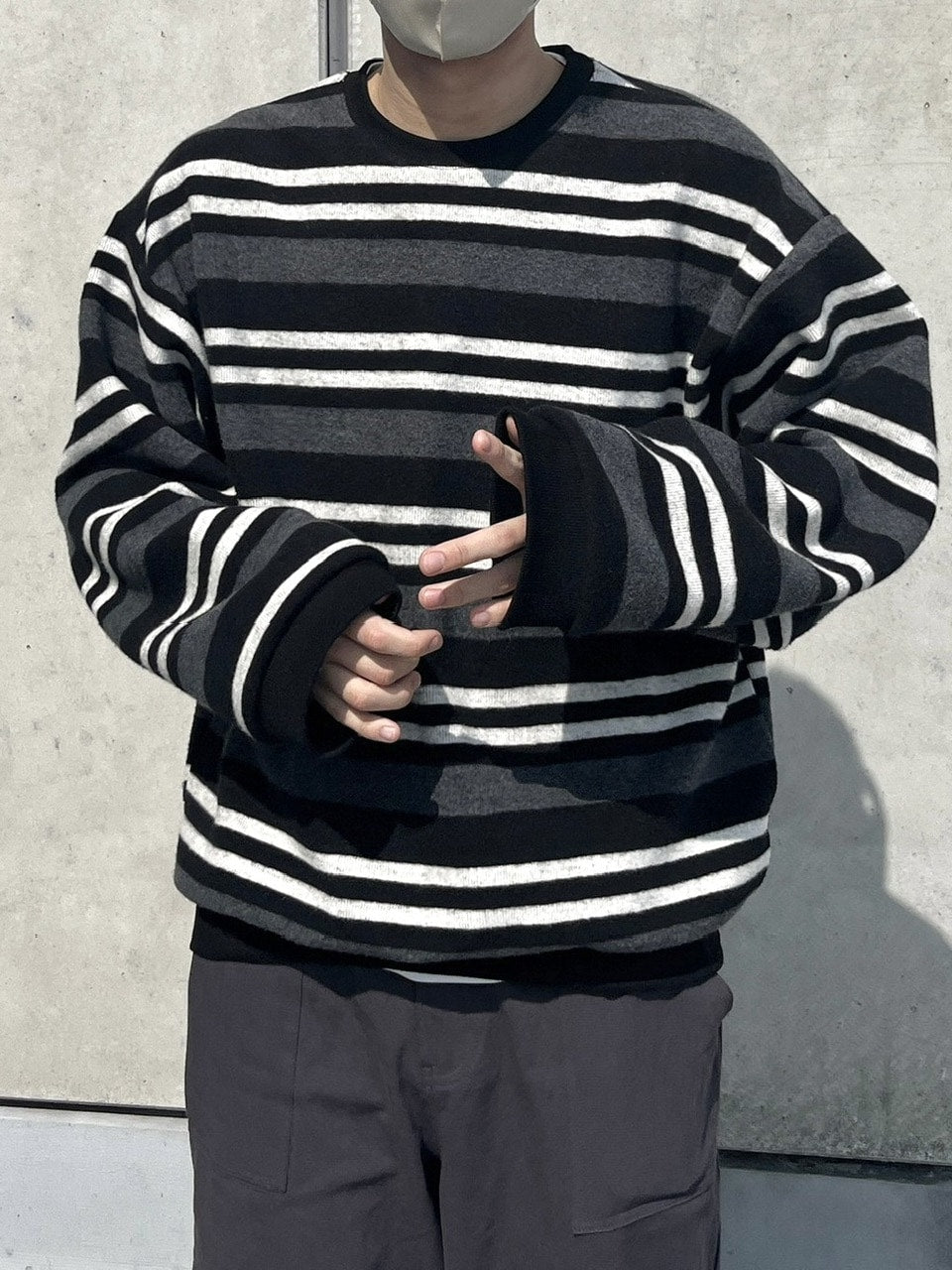 受注制【youll】border sweat shirt (2color)