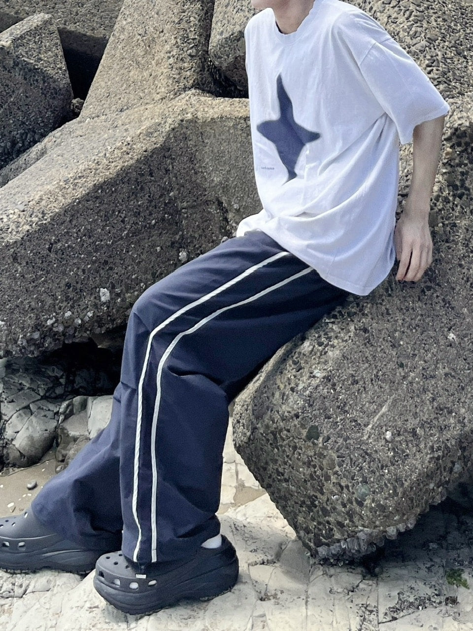 【youll】nylon track wide pants (5color)