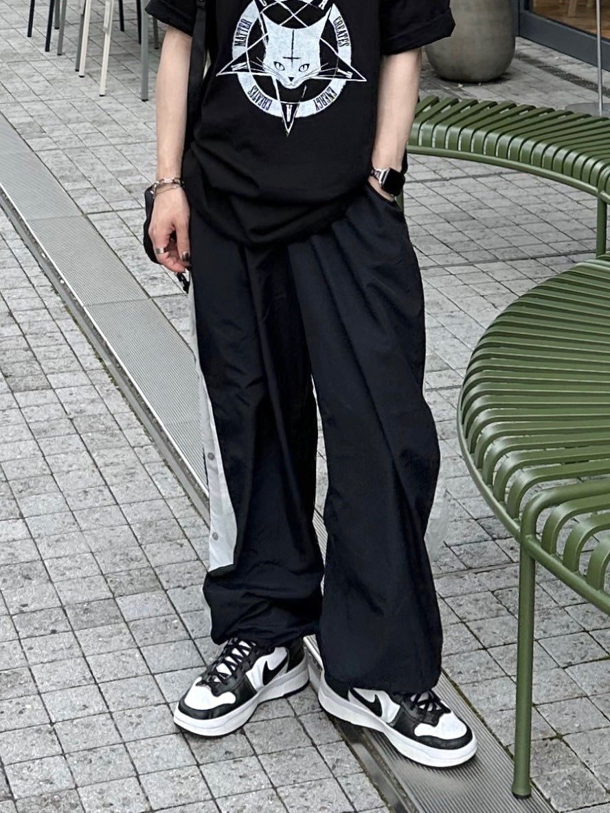 大阪店WEB限定受注制【Chikashitsu +】snap nylon ballon pants (2color)