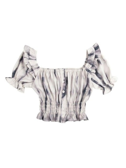 【runningHIGH】PUFF SLEEVE CROP BLOUSE