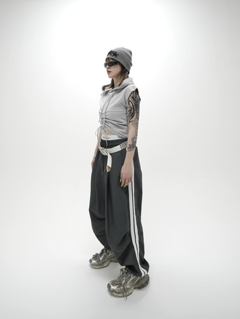 受注制【Never mind the XU】nylon track pants (2color)