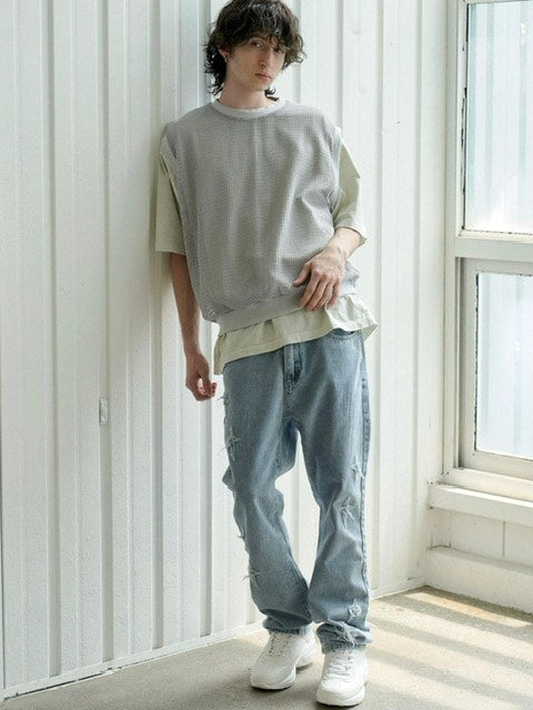 【RE:ON STUDIO】LAYERED MESH VEST