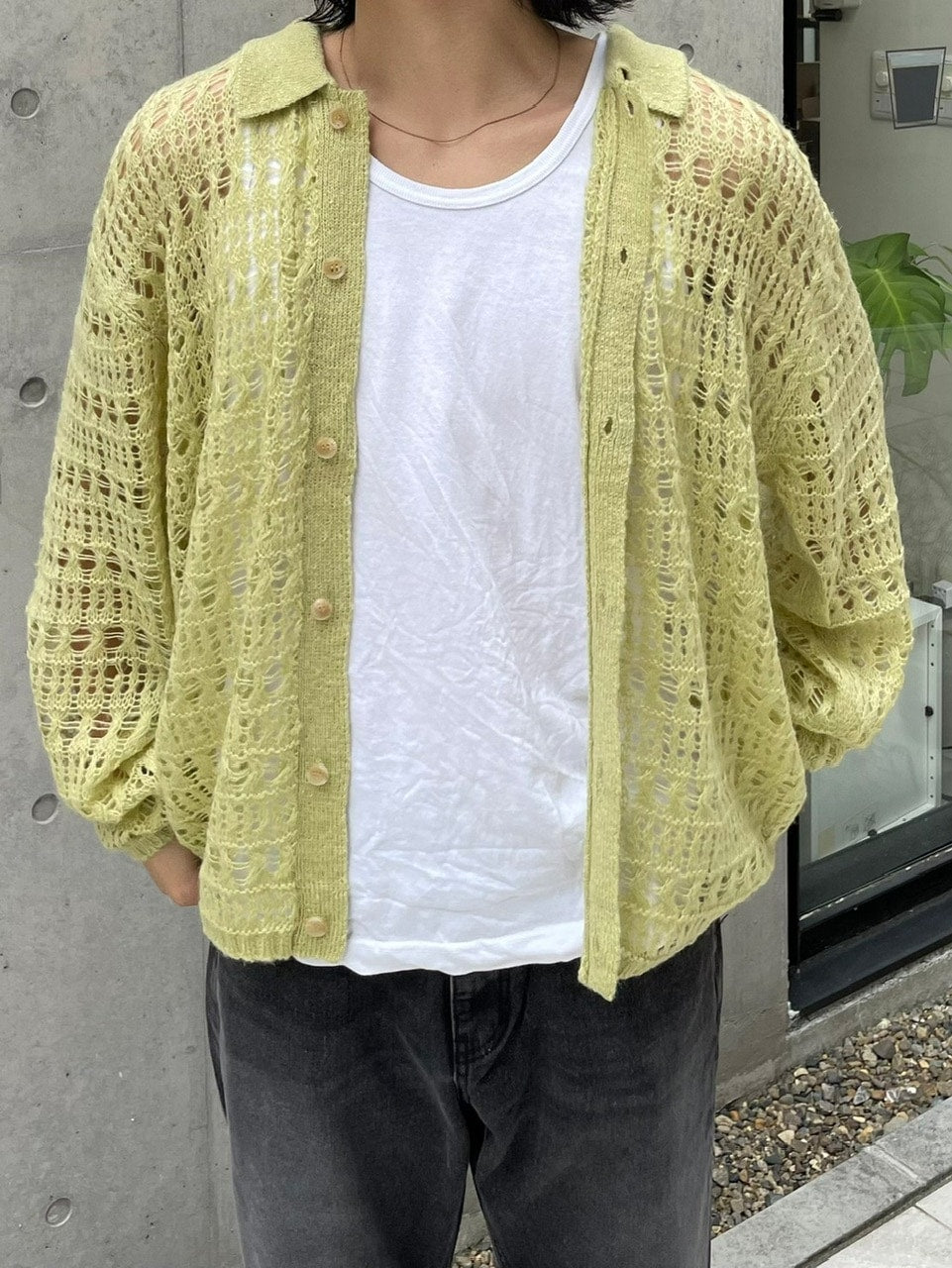 受注制【Chikashitsu +】pastry collar knit cardigan (5color)