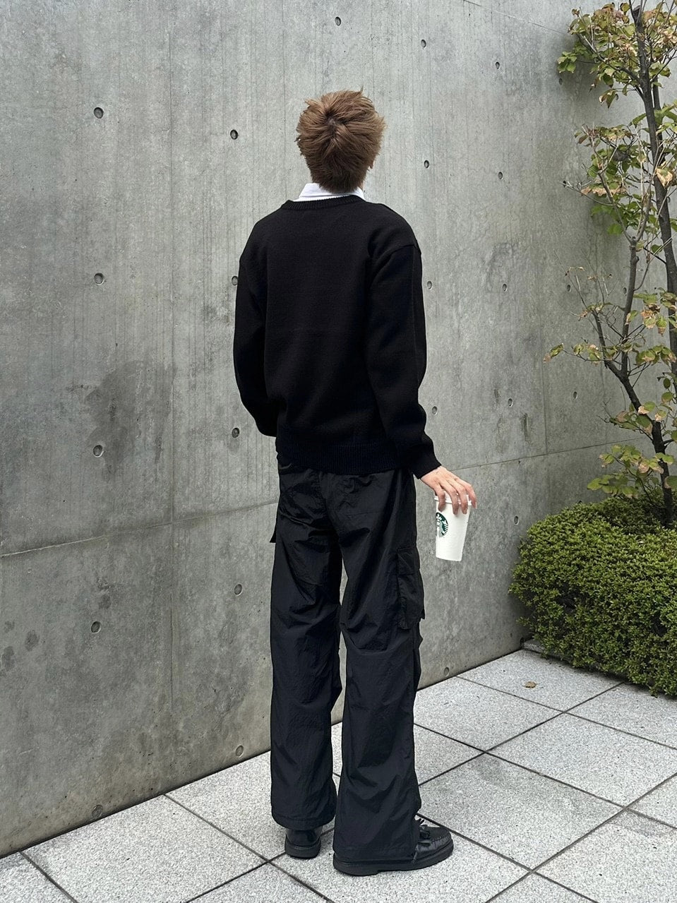 受注制【Chikashitsu +】shoulder slit knit (4color)