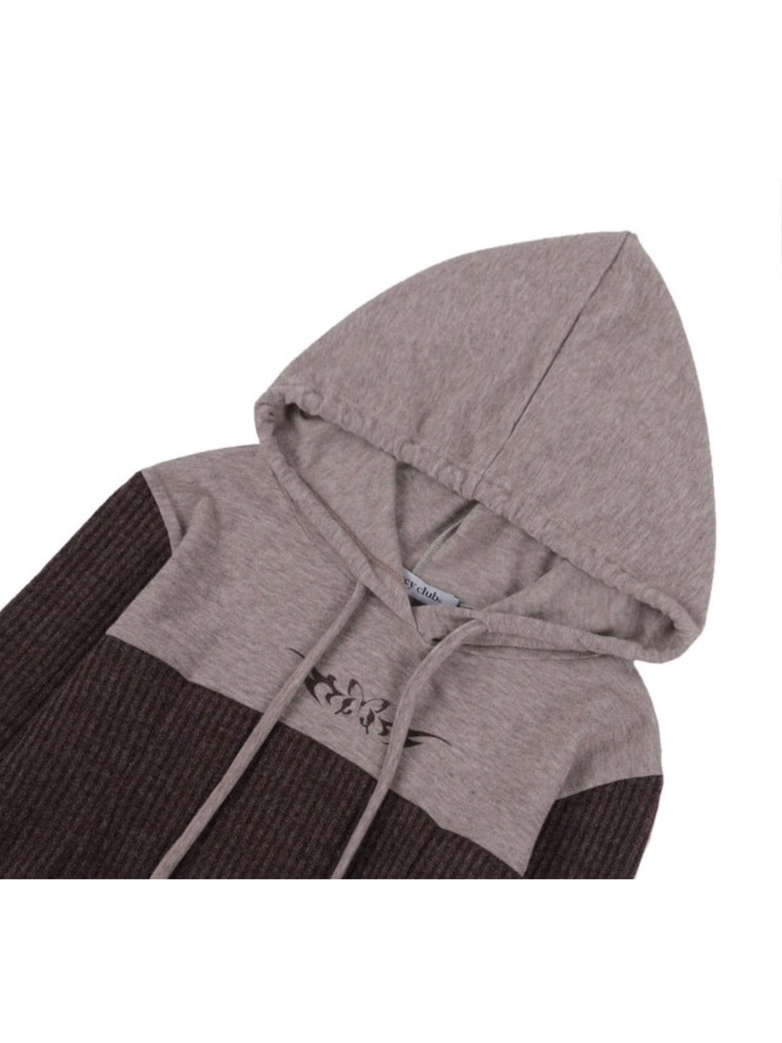 【FANCY CLUB】BOW RIBBED LAYERED HOODIE PART 1