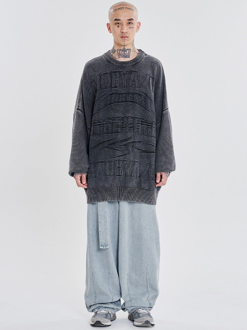 【AJOBYAJO】Total Logo Washed Sweater