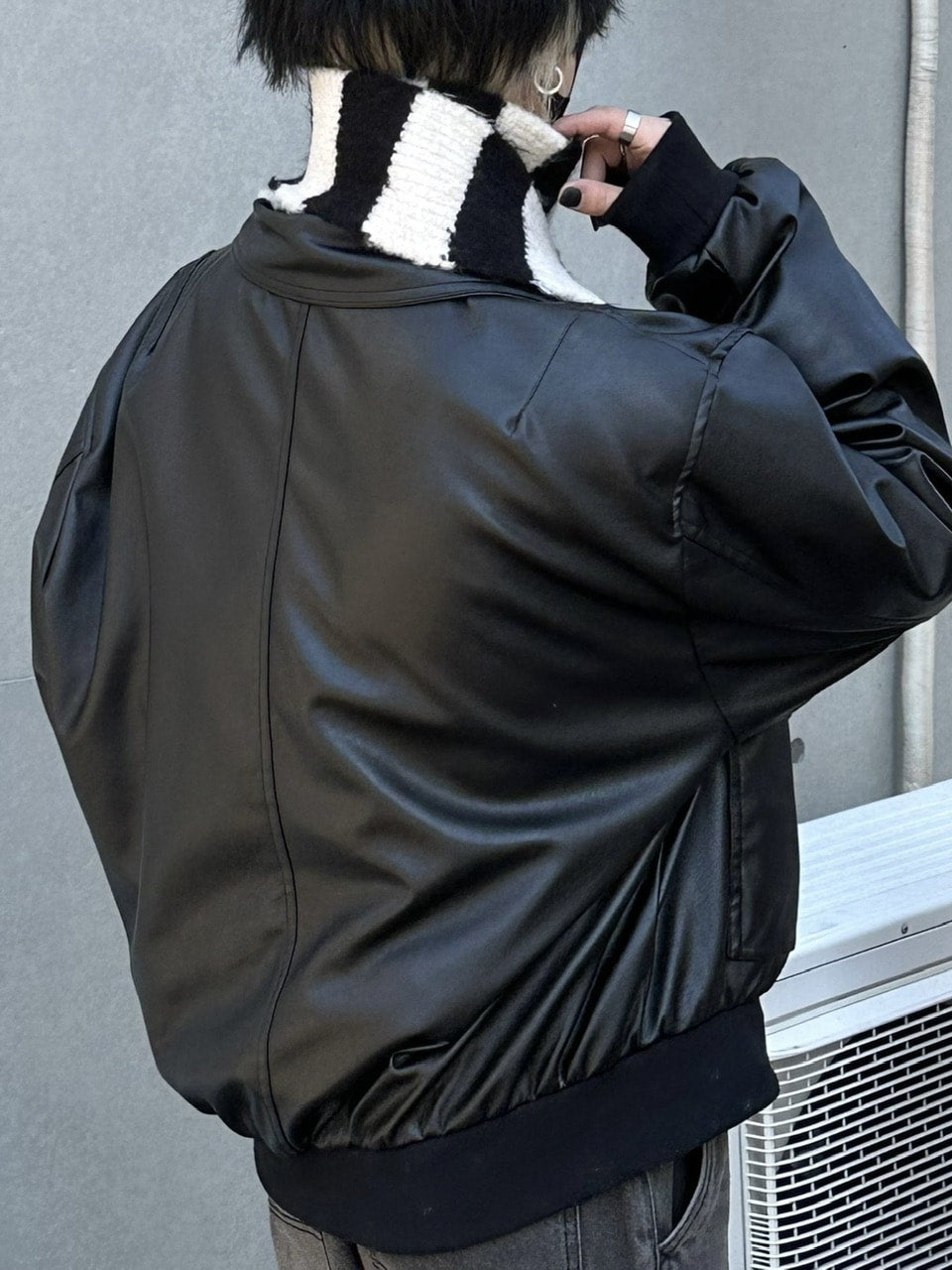 大阪店WEB限定【Chikashitsu +】border pocket muffler (2color)