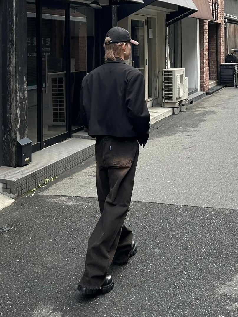 【Chikashitsu +】cropped single jacket (2color)