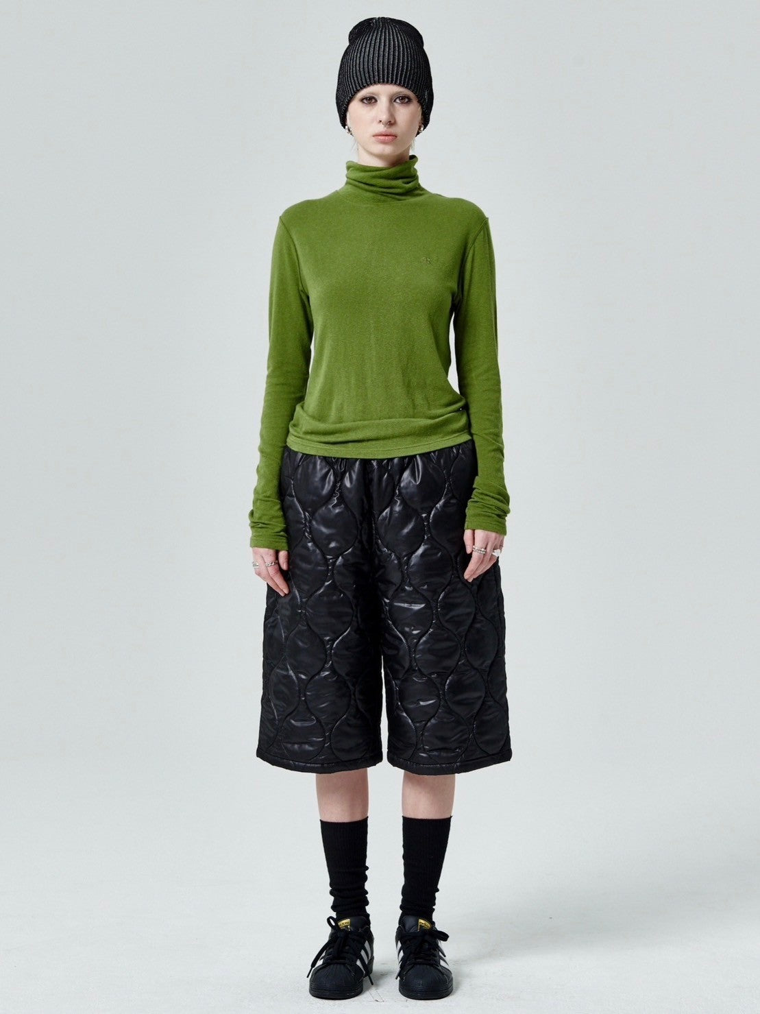 【runningHIGH】ANGORA GAUZE TURTLENECK TOP