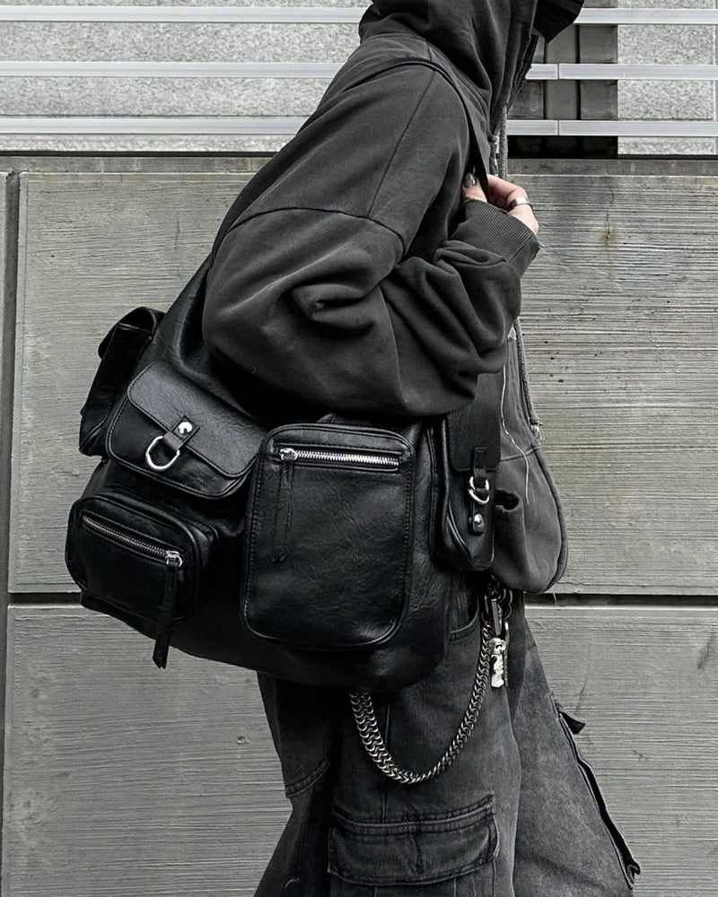 大阪店WEB限定【Chikashitsu +】leather pocket shoulder bag