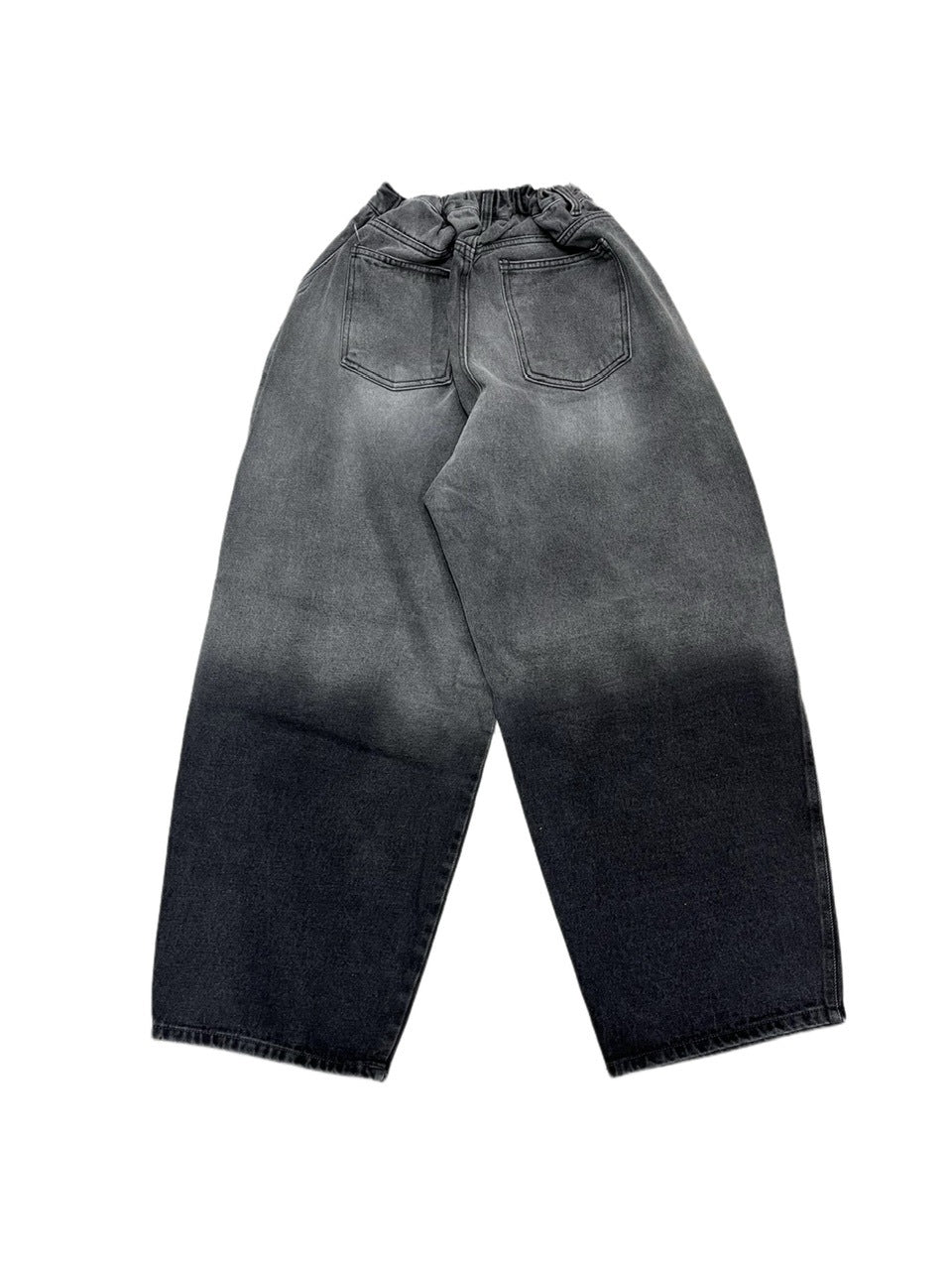 受注制【Never mind the XU】gradation denim easy pants (2color)