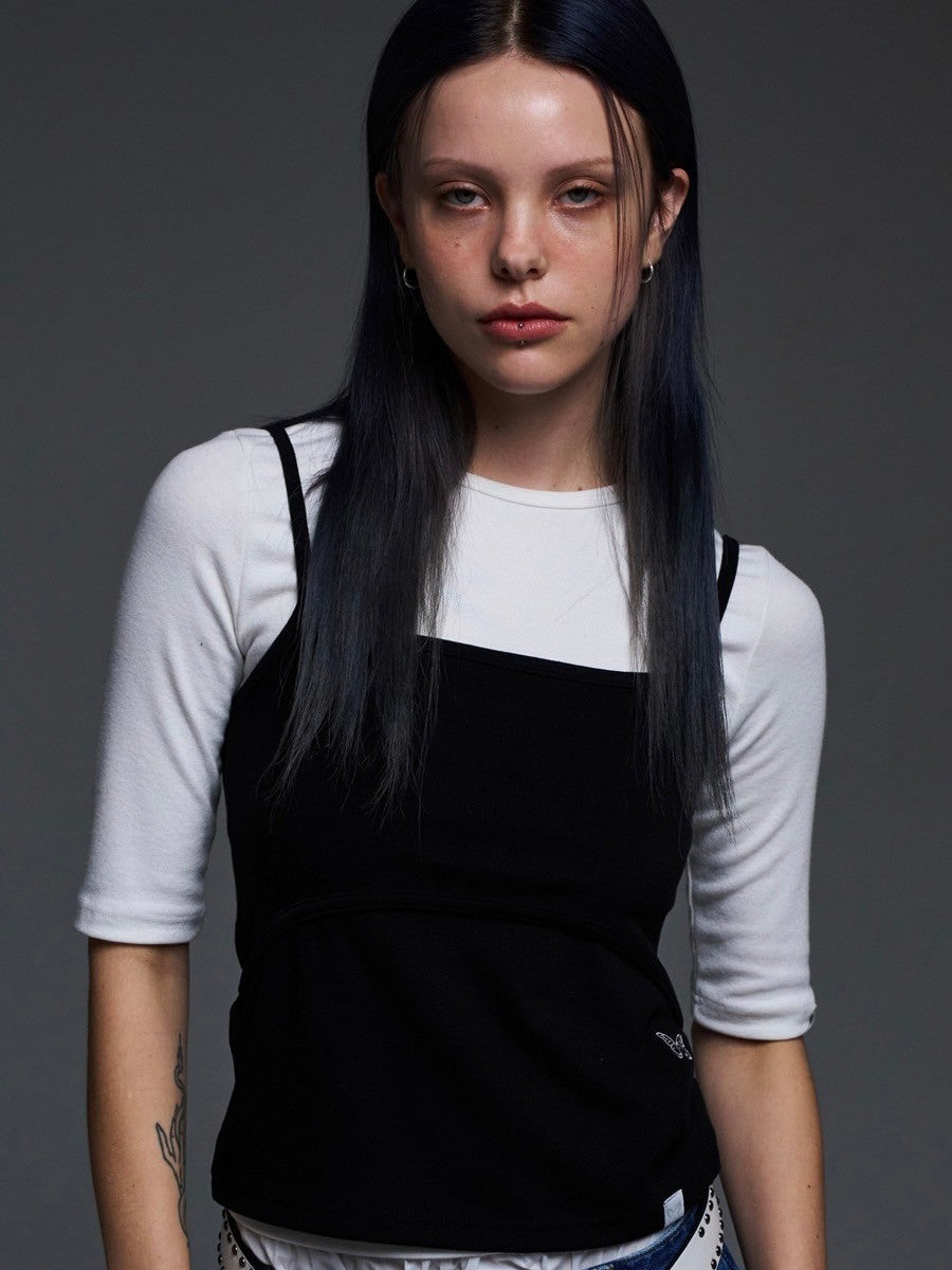 【FANCY CLUB】THREE QUARTER BASIC T-SHIRT