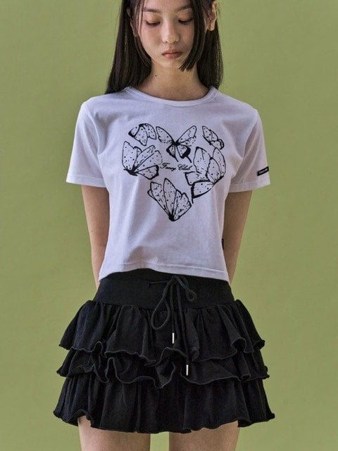 【FANCY CLUB】PUFF SWEAT CANCAN MINI SKIRT