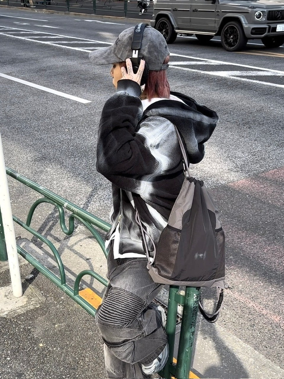 受注制【Never mind the XU】dirty zip up hoodie (2color) / 【ネバーマインド ザ エックスユー】ダーティージップパーカー