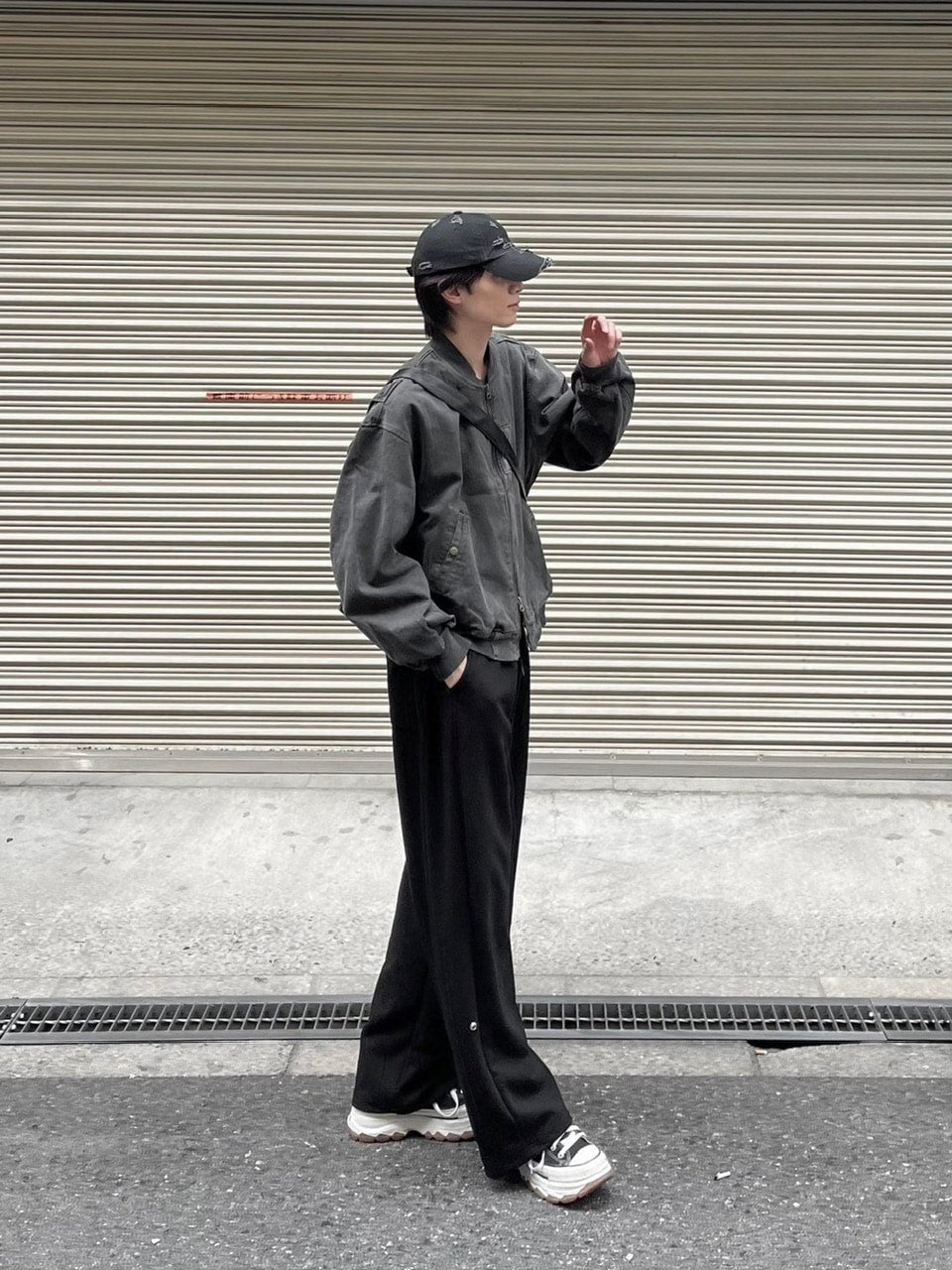 受注制【Chikashitsu +】snap button buggy sweat pants (3color) / 【チカシツプラス】スナップボタンバギースウェットパンツ