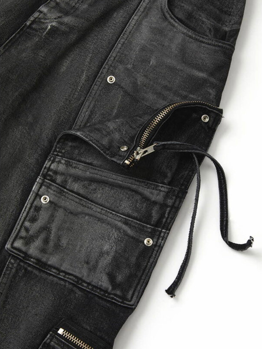 【DNSR】twoface multi cargo denim pants
