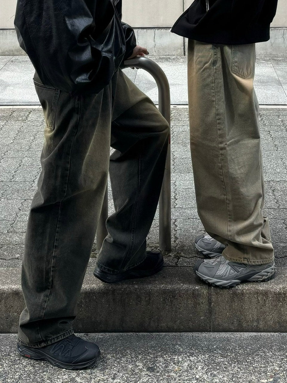【Chikashitsu +】vintage wash semi wide denim pants 3 / 【チカシツプラス】ヴィンテージウォッシュセミワイドデニムパンツ