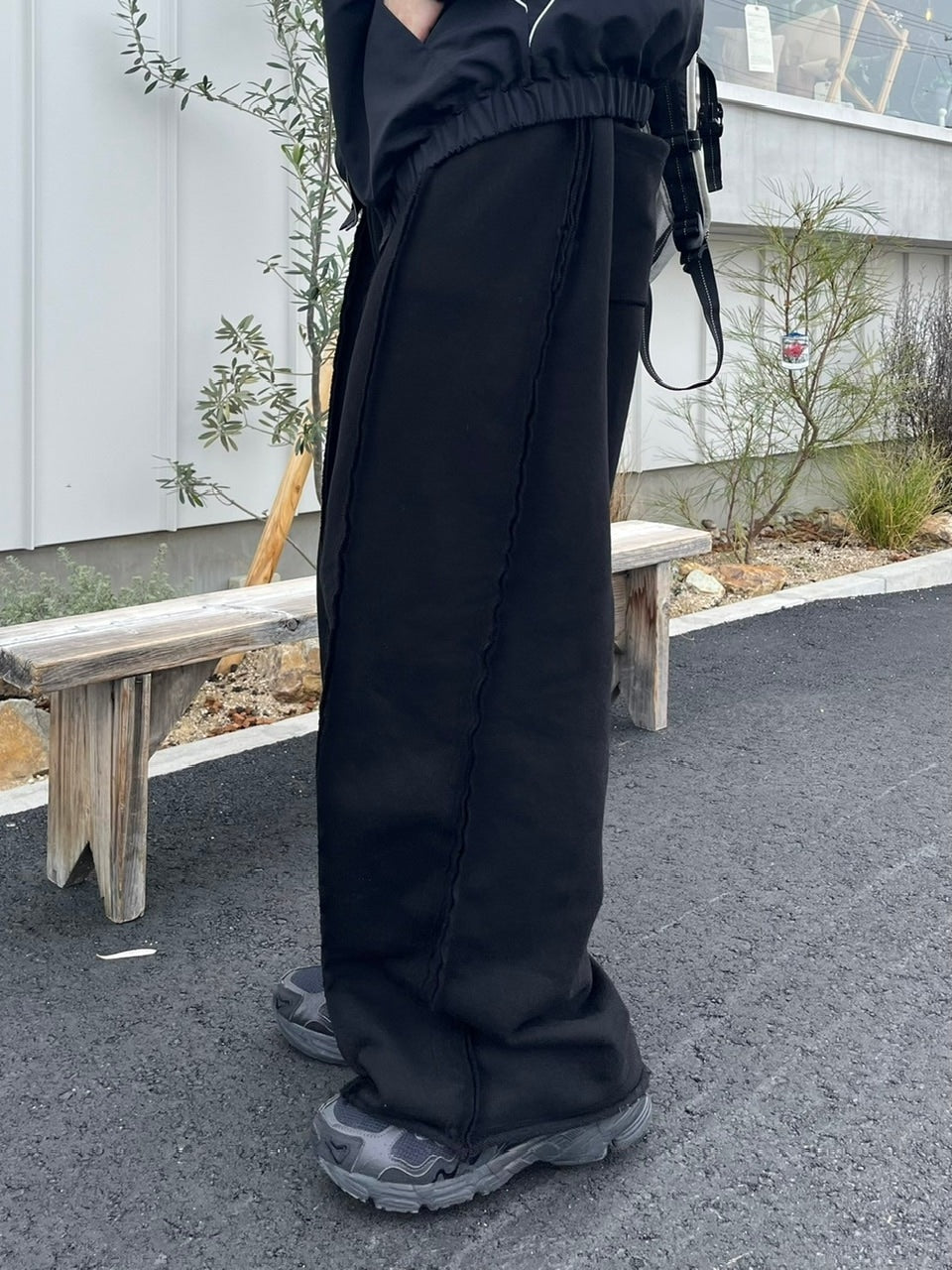 【youll】reverse wide sweat pants (2color)