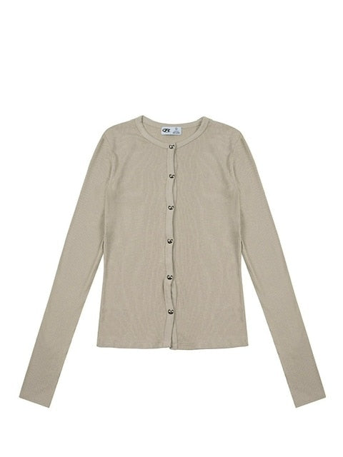 【ROCK CAKE】Nickel Snap Slim Cardigan