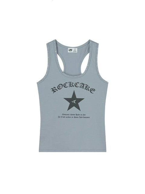 【ROCK CAKE】Crystal Hotfix Sleeveless