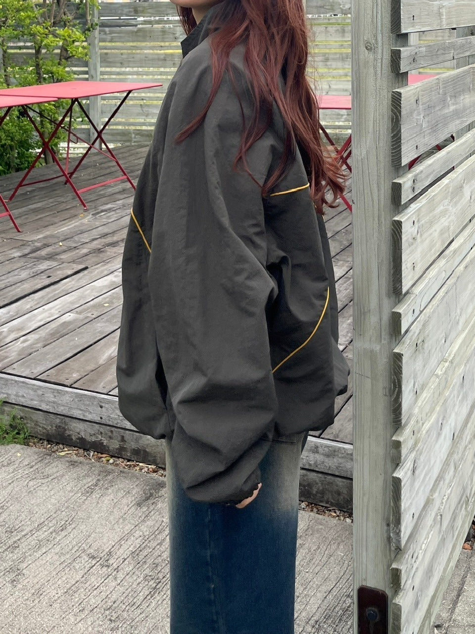 受注制【youll】piping nylon jacket (2color)