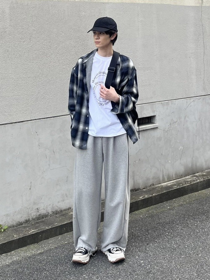 受注制【Chikashitsu +】shadow check shirt (2color) / 【チカシツプラス】シャドウチェック長袖シャツ