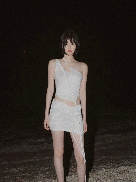 【FLAREUP】[SET] Handmade Twisted Layered Top