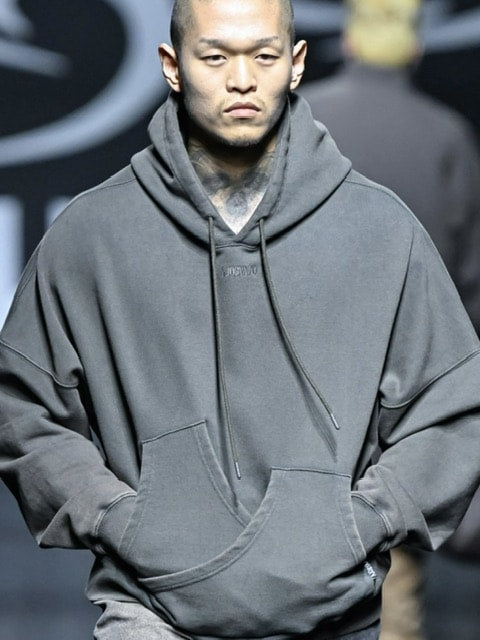 【AJOBYAJO】Curve Pocket Washed Hoodie