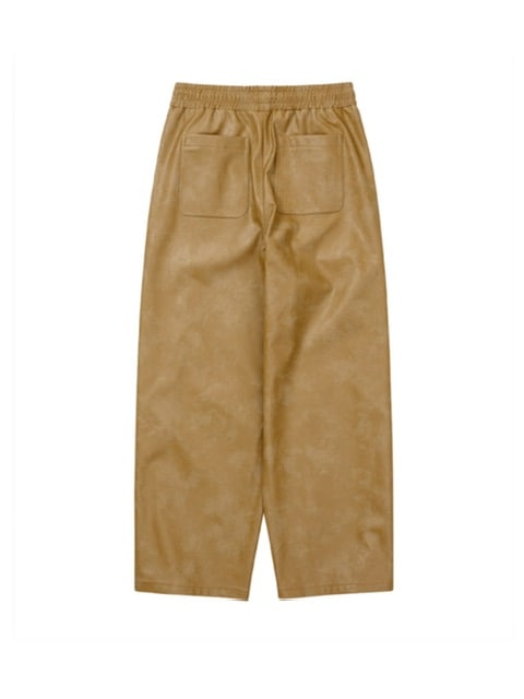 【AJOBYAJO】Vegan Leather One Tuck Track Pants