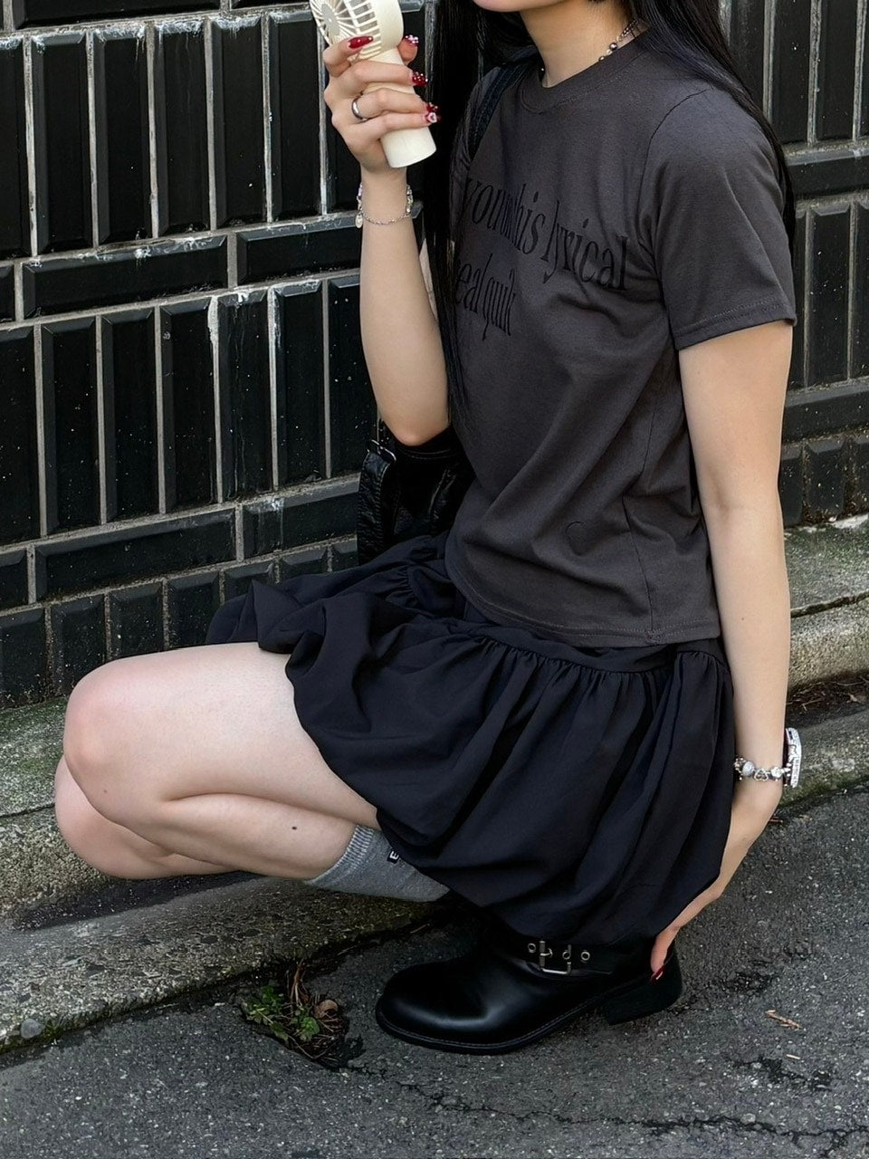 受注制【OaKS】balloon mini skirt (2color)