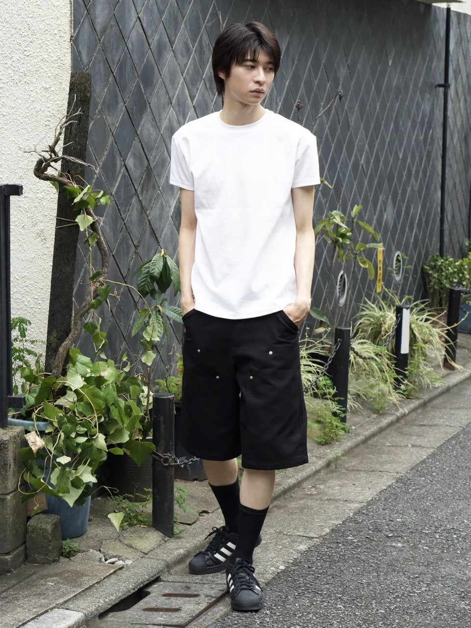 東京店WEB限定受注制【Chikashitsu +】compact crew neck tee (3color)