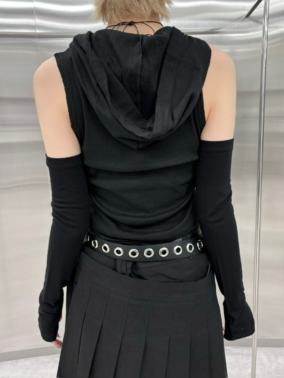 受注制【nmtc +】simple sleeveless hoodie (3color)