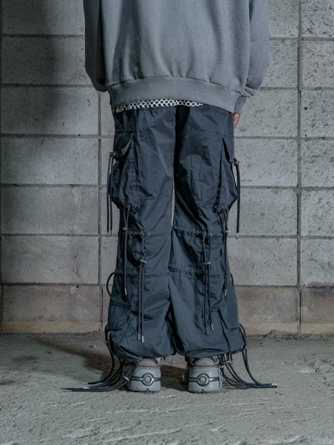 【DIG YOUR OWN GRAVE】WASHING TECH FLAIR PANTS (2color) / 【ディグユアオウングレイブ】ウォッシングテックフレアカーゴパンツ