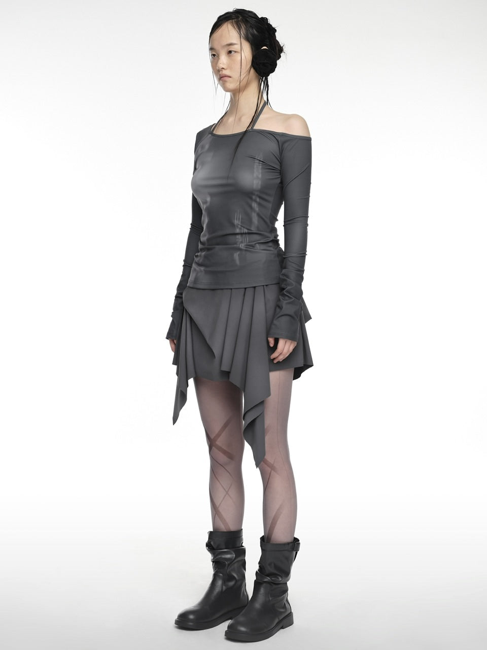 【NACHE】HALTER SLIM FIT LONG SLEEVE