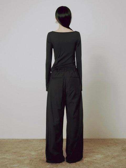 【FLAREUP】Drape Layered Long Sleeve