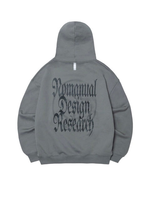 【NOMANUAL】MANERO HOODIE / 【ノーマニュアル】ロゴプリント長袖パーカー