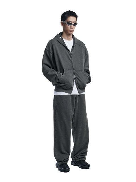 【NOMANUAL】M.L HOODED ZIP-UP / 【ノーマニュアル】ジップアップ長袖パーカー