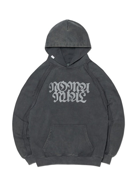 【NOMANUAL】R.S RAW EDGE HOODIE / 【ノーマニュアル】ローエッジ長袖パーカー