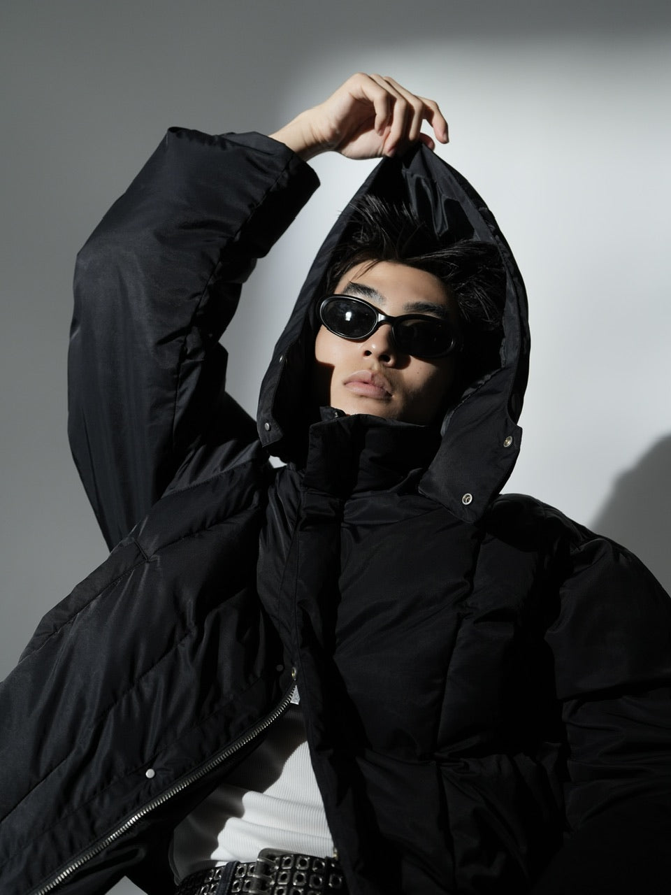 【CS】2way cropped puffer jacket (black)