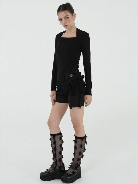 【Uglyshadow】CANCAN WRAP SKIRT PANTS SET