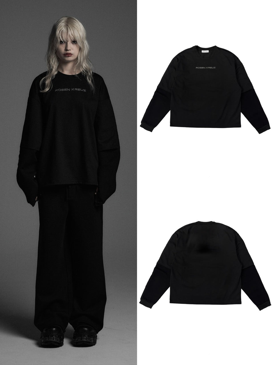 【Rosen Kreuz】the taste“V” LAYERED LONG SLEEVES