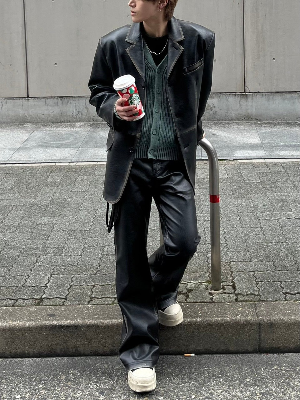 【Chikashitsu +】dirty wash cotton cardigan (3color) / 【チカシツプラス】ダーティウォッシングコットンクロップカーディガン